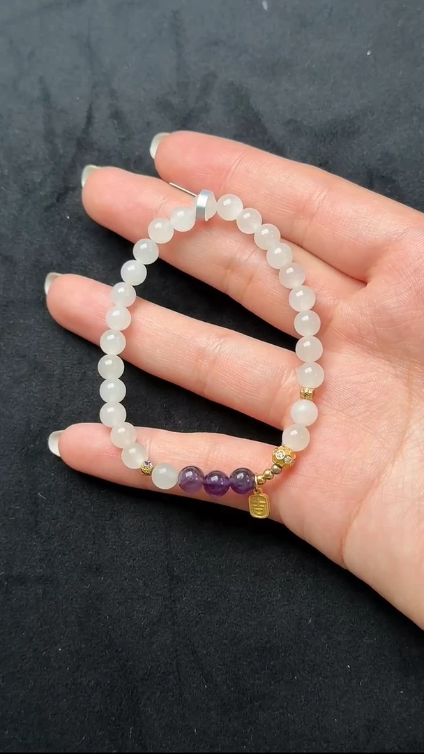 颈饰未镶嵌和田玉006-白玉手串-SP0008-1126