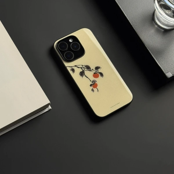 「好柿成双」适用苹果16promax/16pro高级感玻璃小众手机壳15pro/14