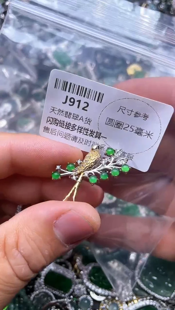 【闪购商品】翡翠颈饰未镶嵌J912胸针