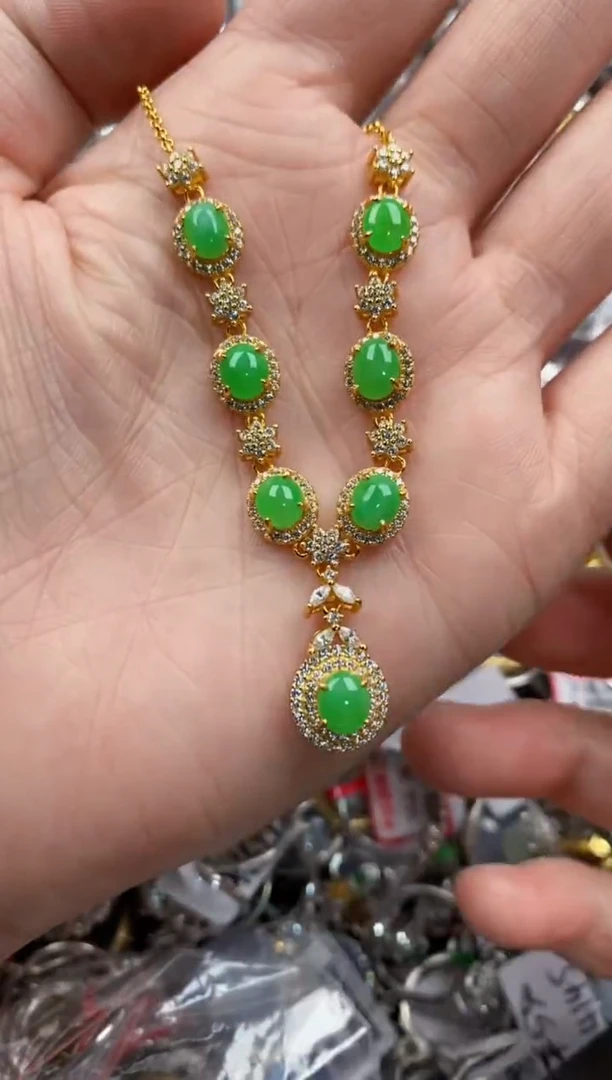 银S925镶嵌戒指翡翠222----5