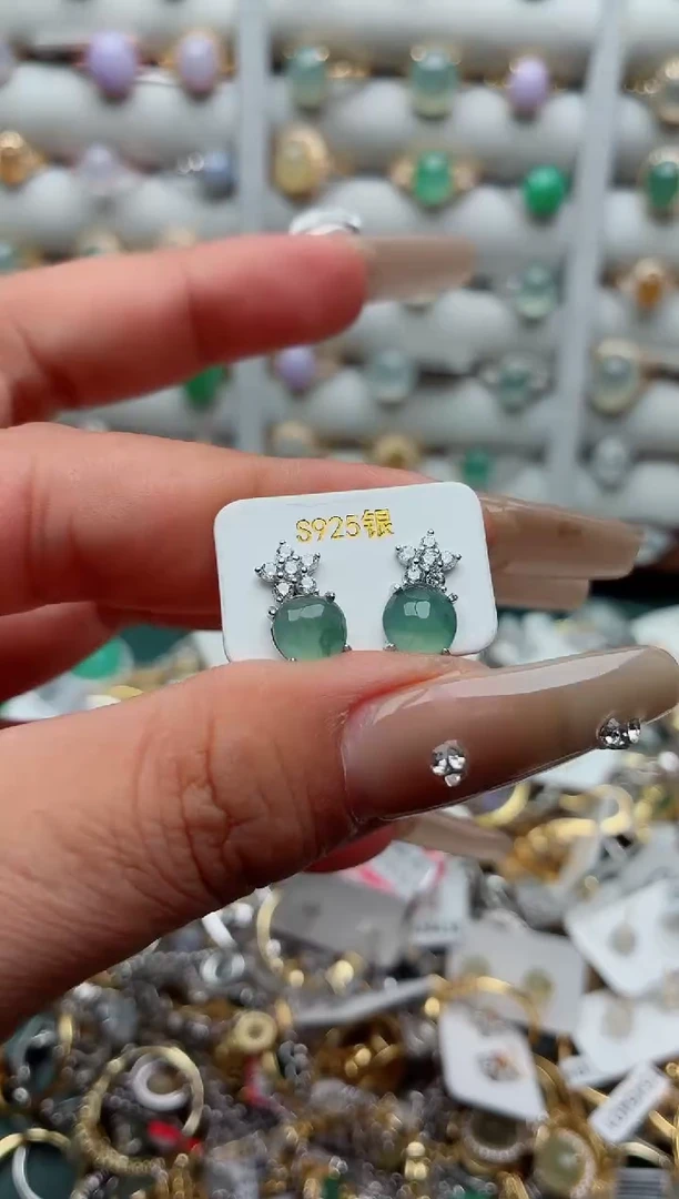 银S925镶嵌戒指翡翠.