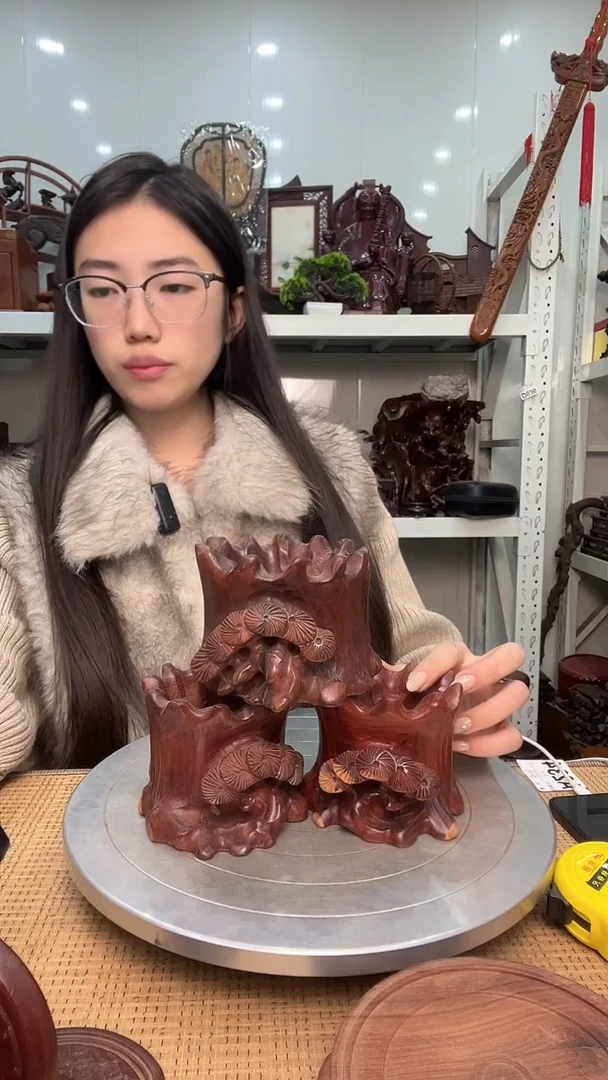 木血檀免挖槽底座三个