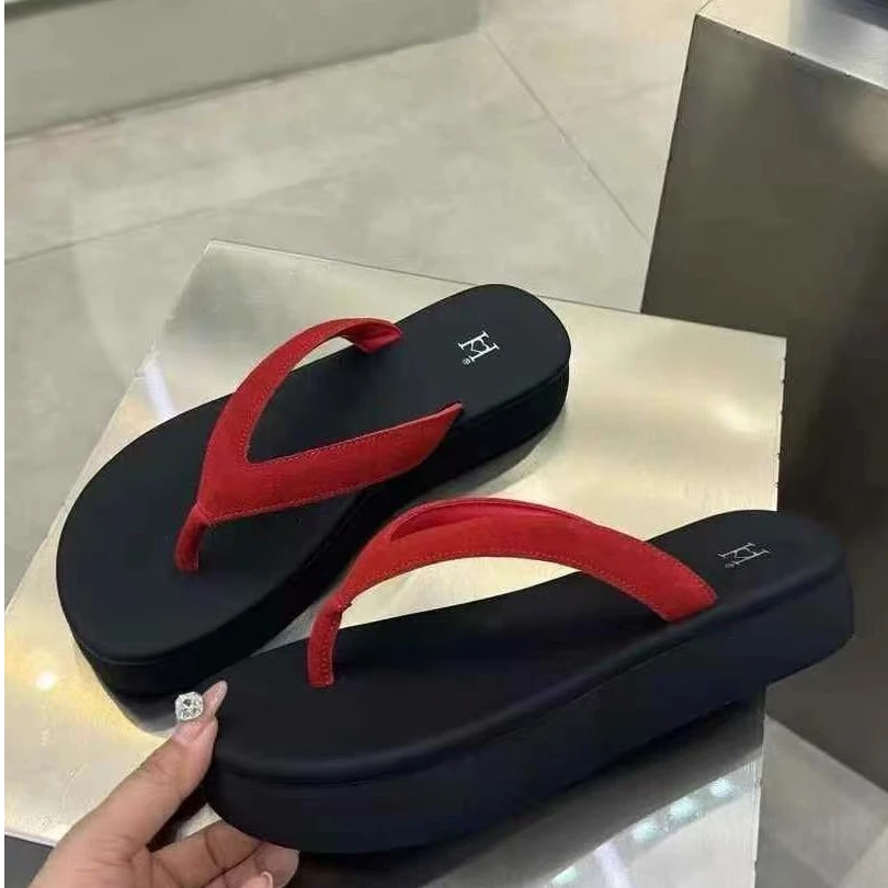 武汉蔓姐【拖鞋】夏季新款时尚厚底人字拖 882779#