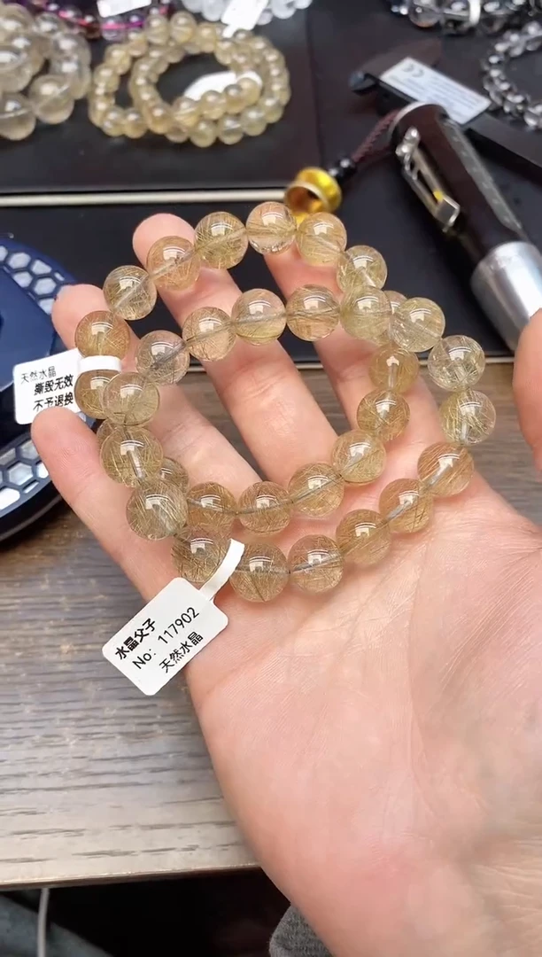 【闪购商品】水晶手链未镶嵌98 银发12mm+ 多样性发其一