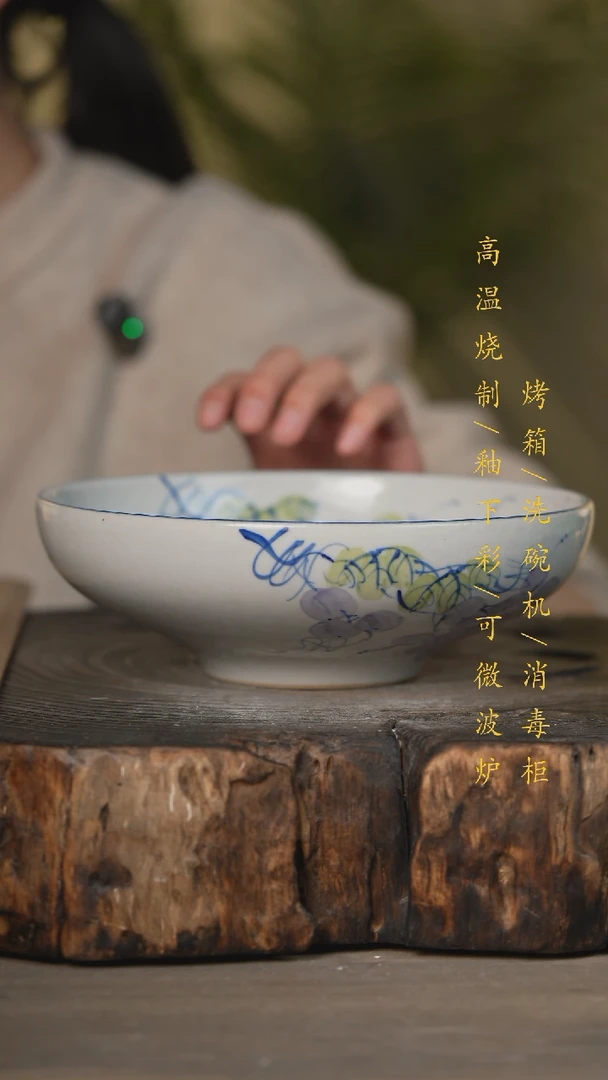 【闪购商品】瓷片景德镇高温釉下彩可微波烤箱洗碗机