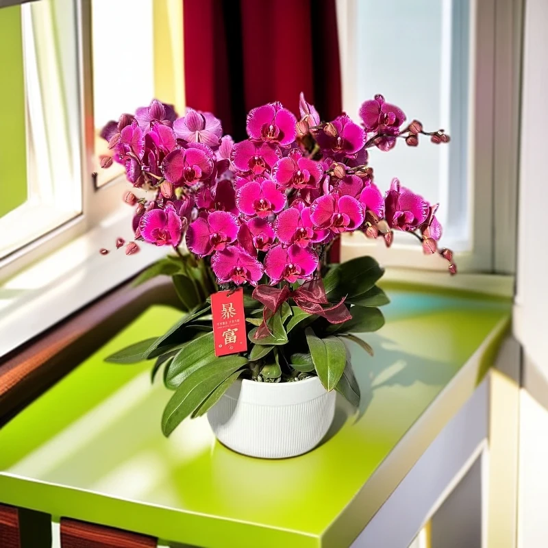 蝴蝶兰<双星光芒>步步高升年宵花 鲜花绿植 带花带花苞