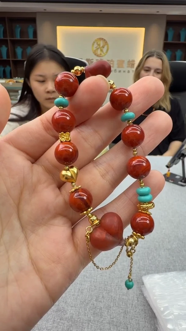 未镶嵌手链南红玛瑙58号秒拍 假一罚三