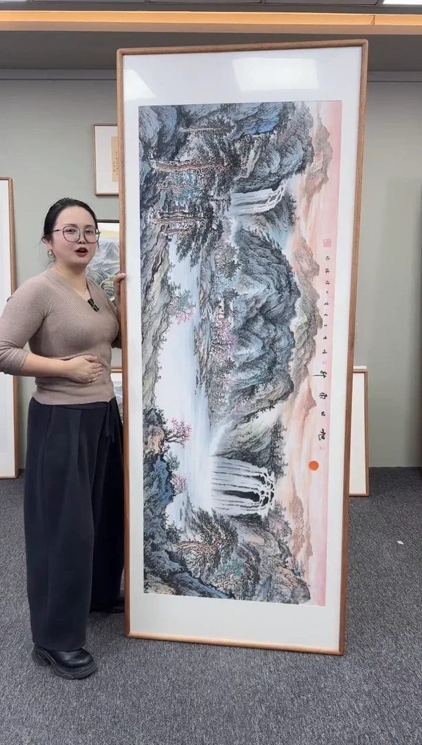 国画旭日东升210*80