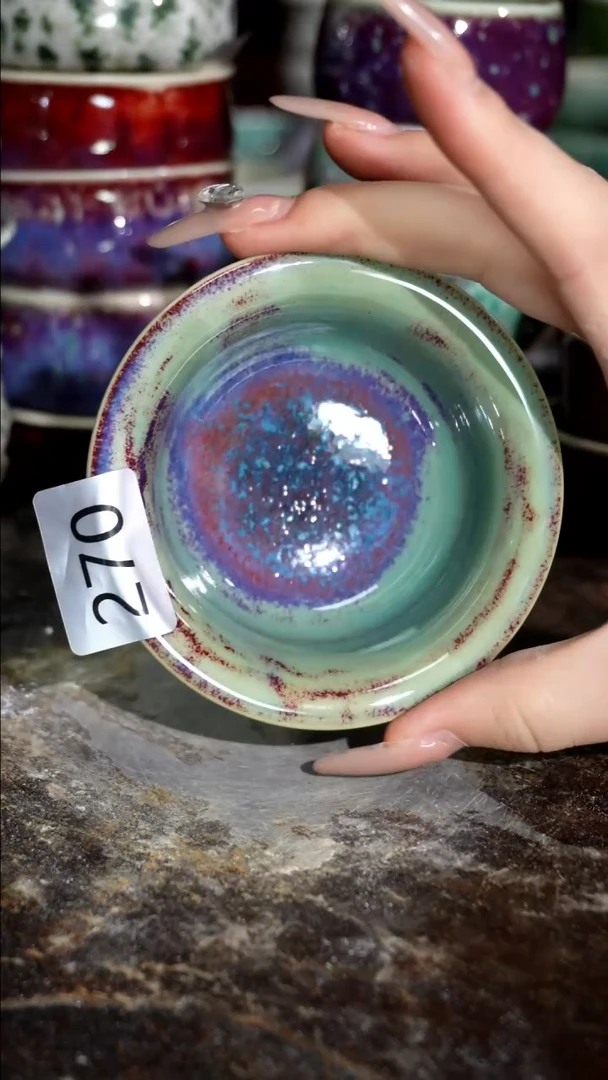 摆件精品窑变钧瓷茶器