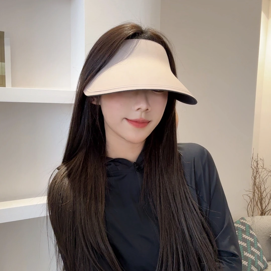 2025新款夏季出游防晒一体无痕帽子女防紫外线遮阳百搭空顶帽休闲