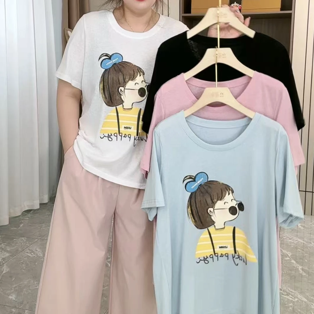6002夏季超薄墨镜小女孩短袖T恤