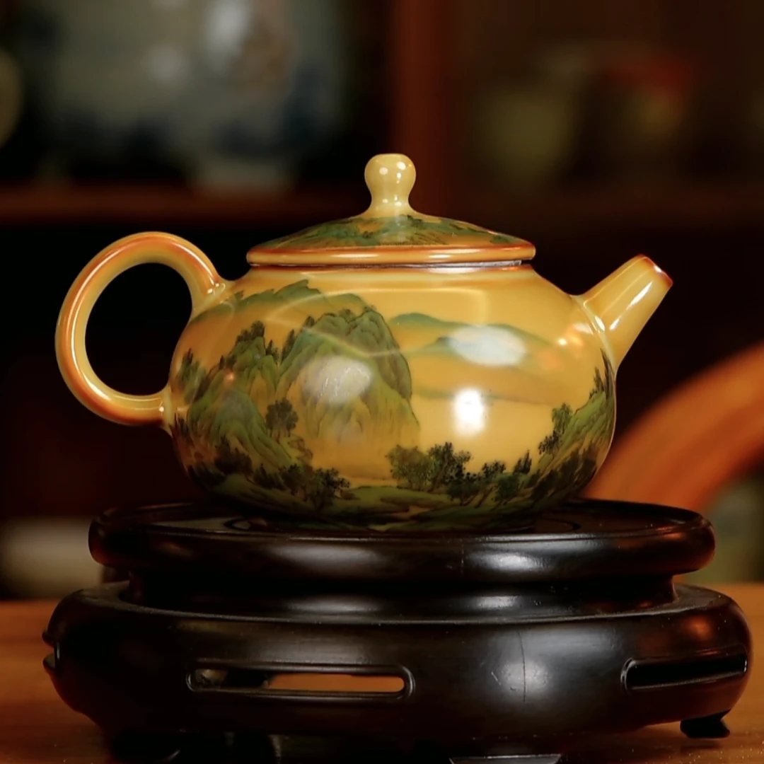 【小乔赏瓷】谢小金名画千里江山图壶xxj20