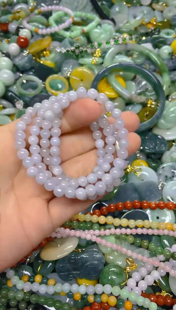 颈饰未镶嵌翡翠5MM/ S /翡翠A货，一件也是批发价
