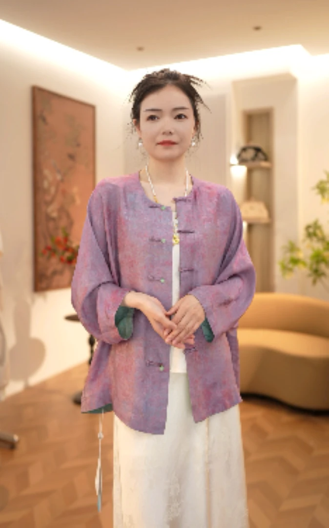 2025重磅夏季国风新款新中式开衫双面双穿外套-2025A1001-沐沐