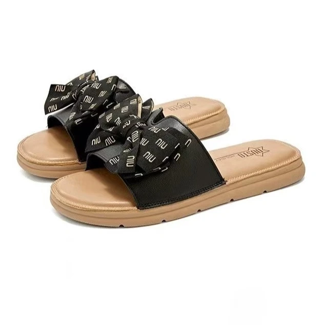 时尚居家拖鞋女鞋夏季新款休闲时尚平底低跟圆头套脚纯色3662