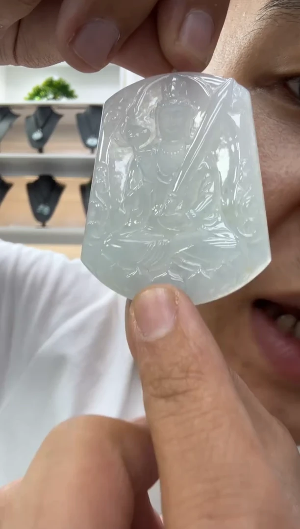 颈饰未镶嵌翡翠天然翡翠A货孤品一件