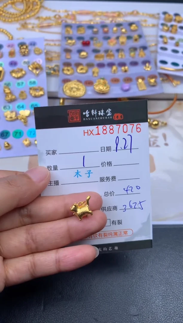 吊坠(不含链)定制足金哈轩 挂件1（多样性发其一）