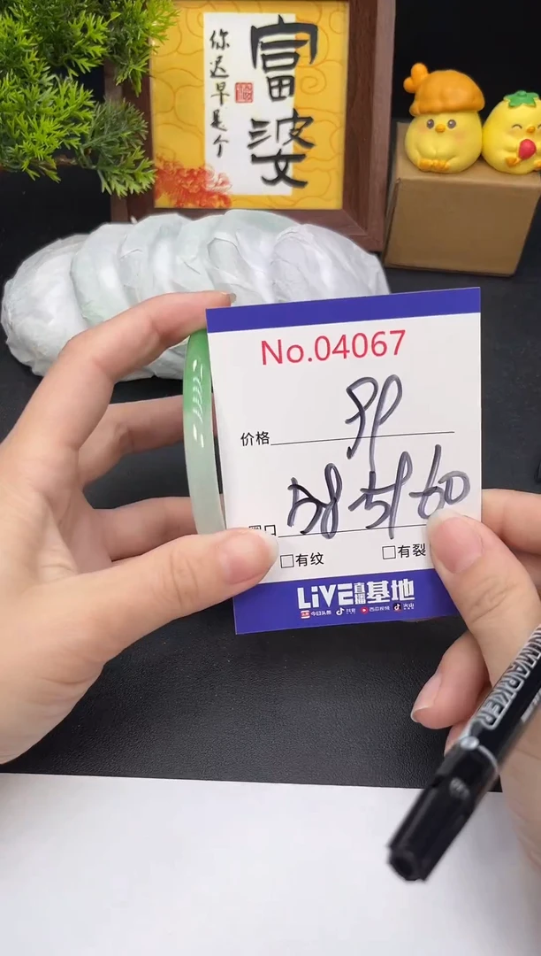 未镶嵌手镯翡翠4067