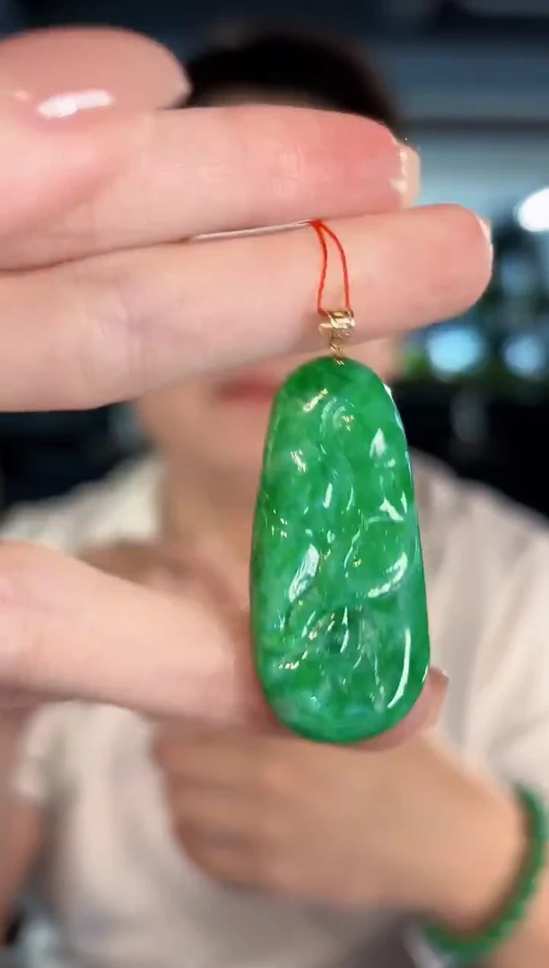 吊坠(不含链)18K金镶嵌翡翠 缅甸A货/支持复检/一件