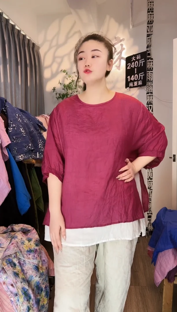 亚麻汉麻苎麻大码女装。