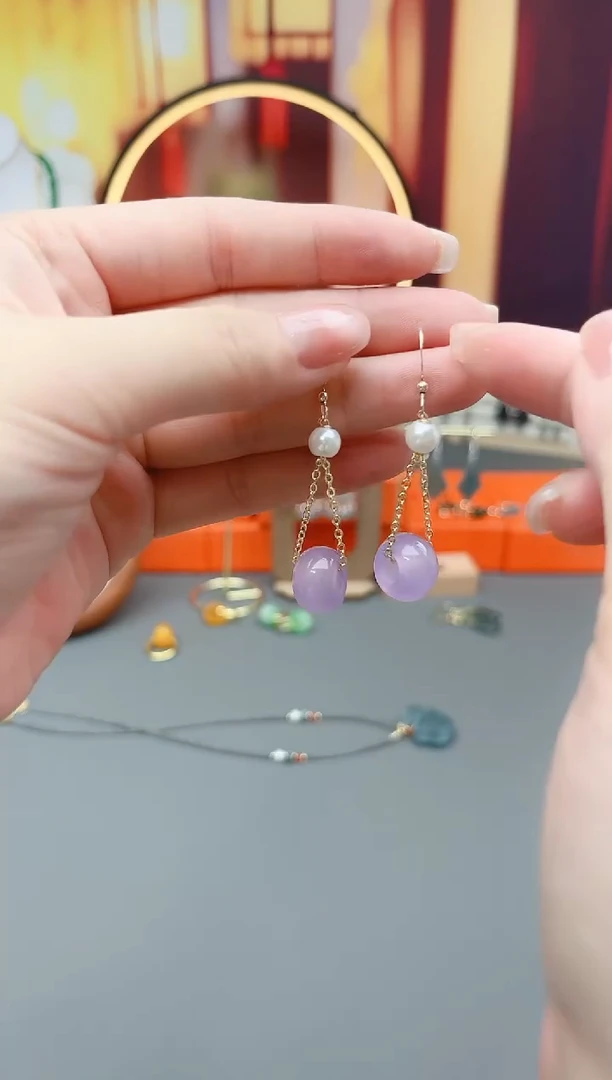 银S925镶嵌耳饰玛瑙/玉髓715