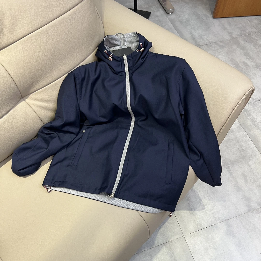 (全新未使用)BC-8553长款男连帽简约透气男款连帽夹克