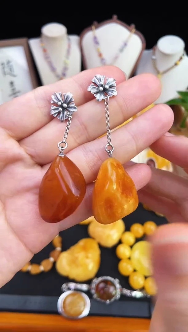 琥珀未镶嵌珠宝奇石柒月