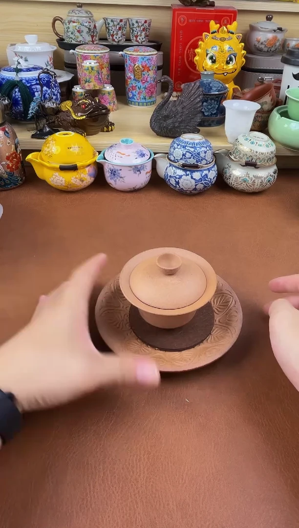 陶瓷茶具摆件旅行套组