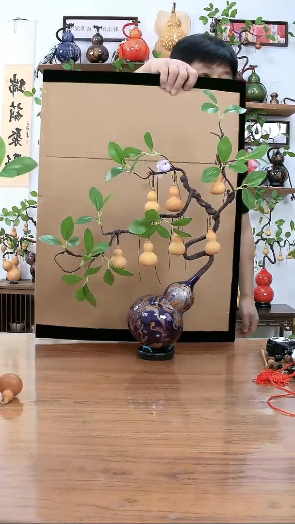 木明*月葫芦居家玄关工艺品摆件11