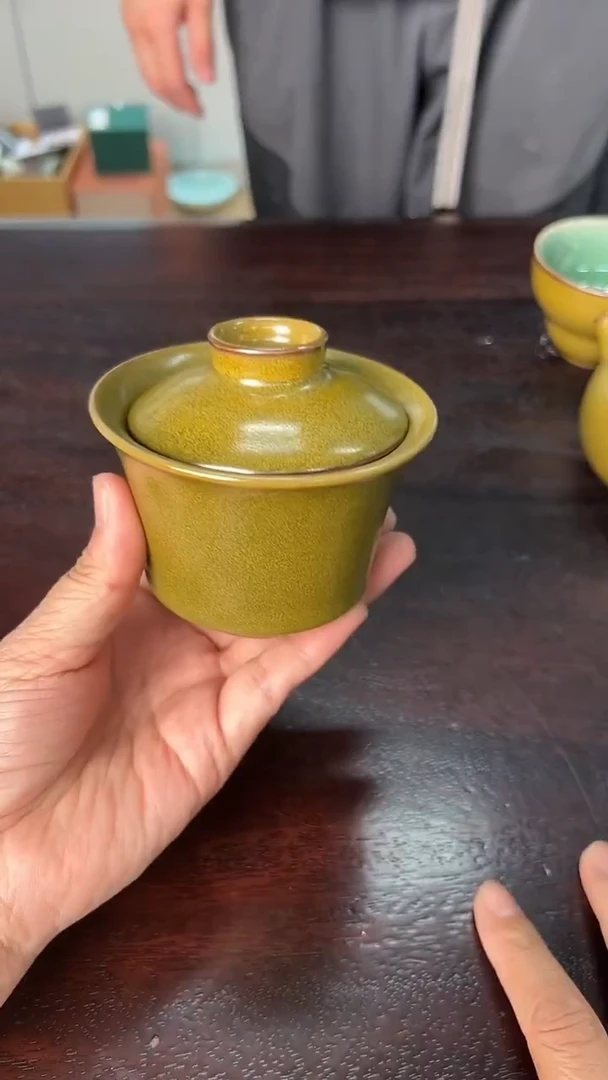 龙泉云间青瓷小米茶器