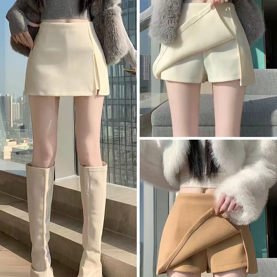 【501-600】毛呢短裙半身裙A字板