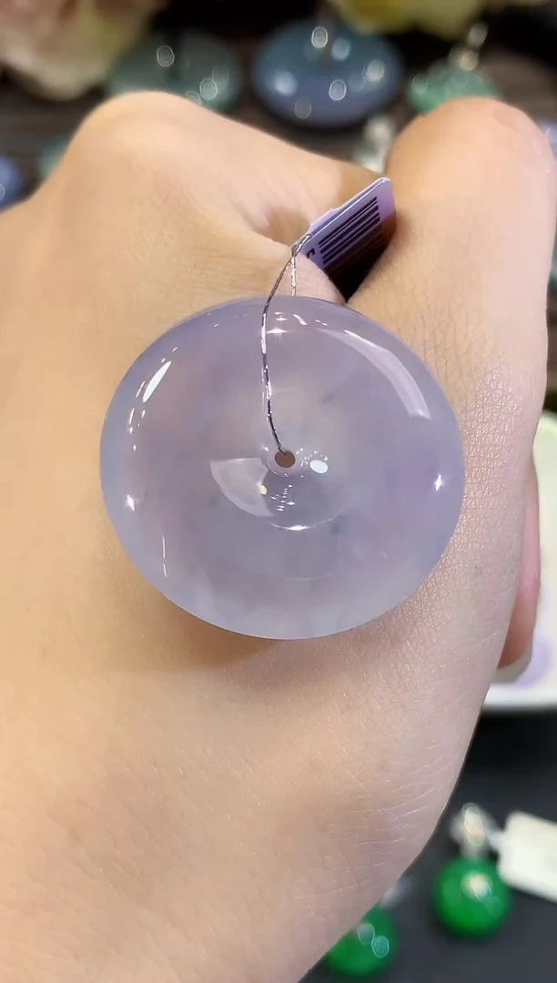 吊坠(不含链)未镶嵌翡翠B191 紫货有色差