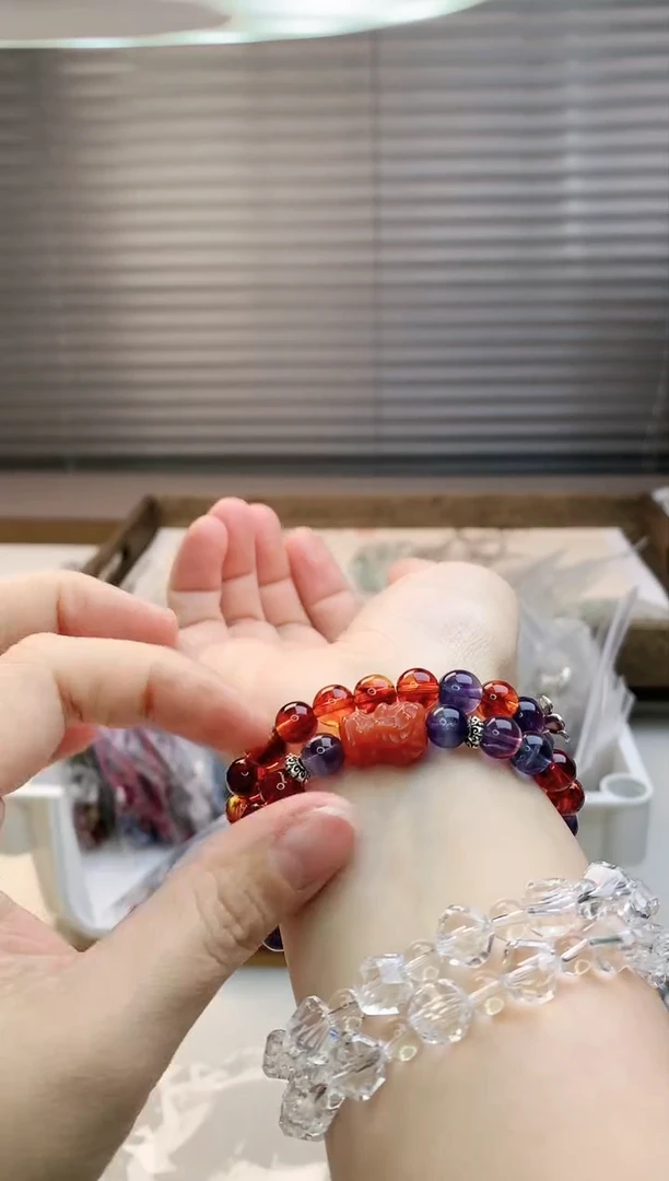 【闪购商品】水晶珠宝半成品未镶嵌红泊蓝萤双圈