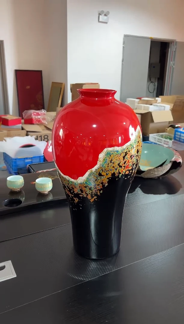 落霞彩脱胎漆器-太古大漆