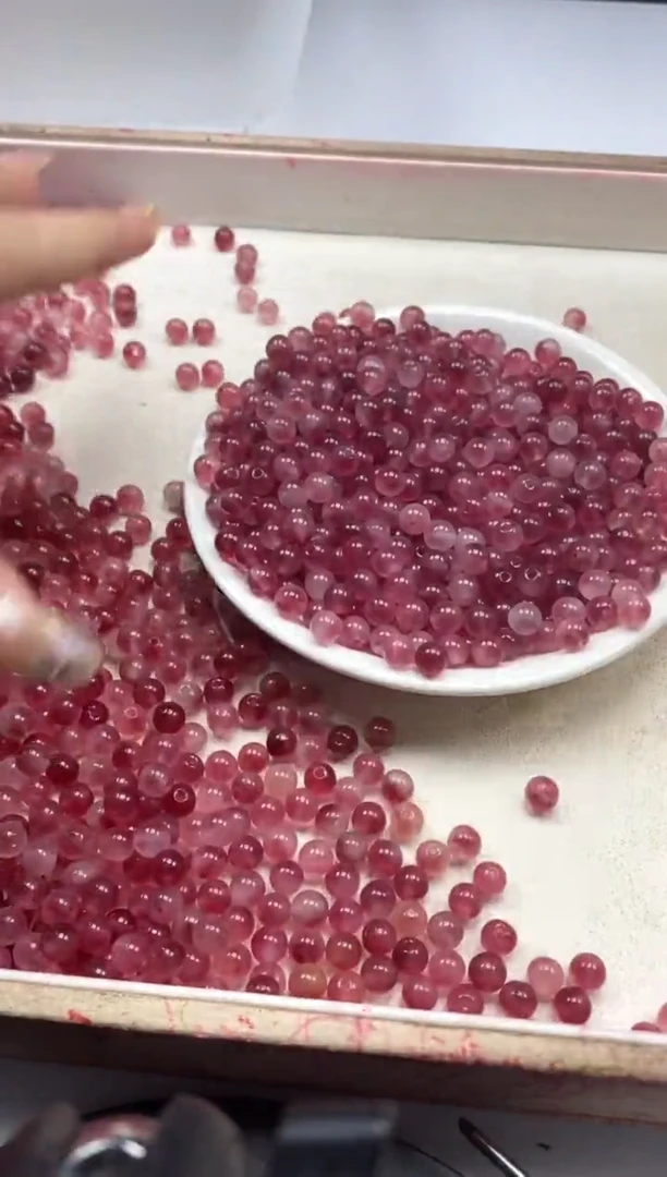 【闪购商品】玛瑙/玉髓颈饰未镶嵌w490桃花玉6mm*50颗