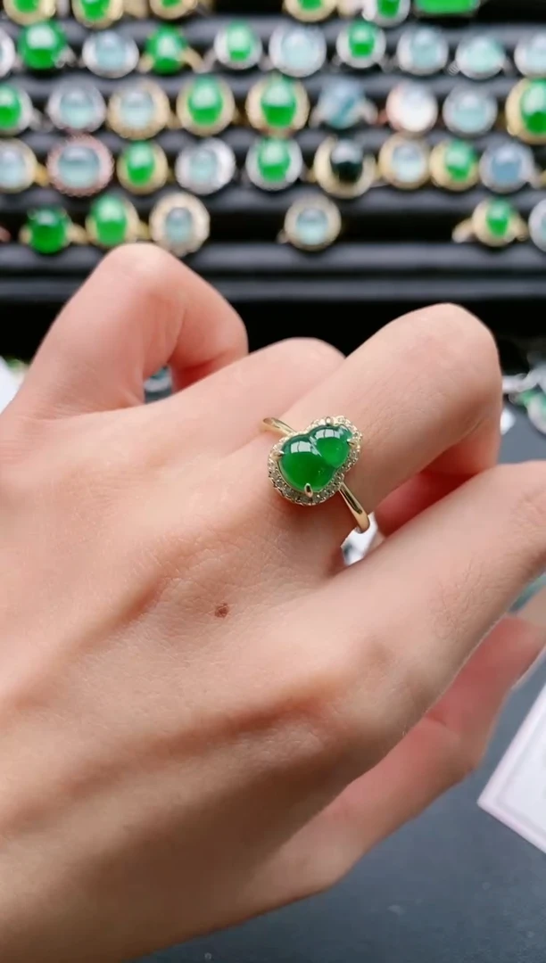 【闪购商品】翡翠戒指银S925镶嵌111111
