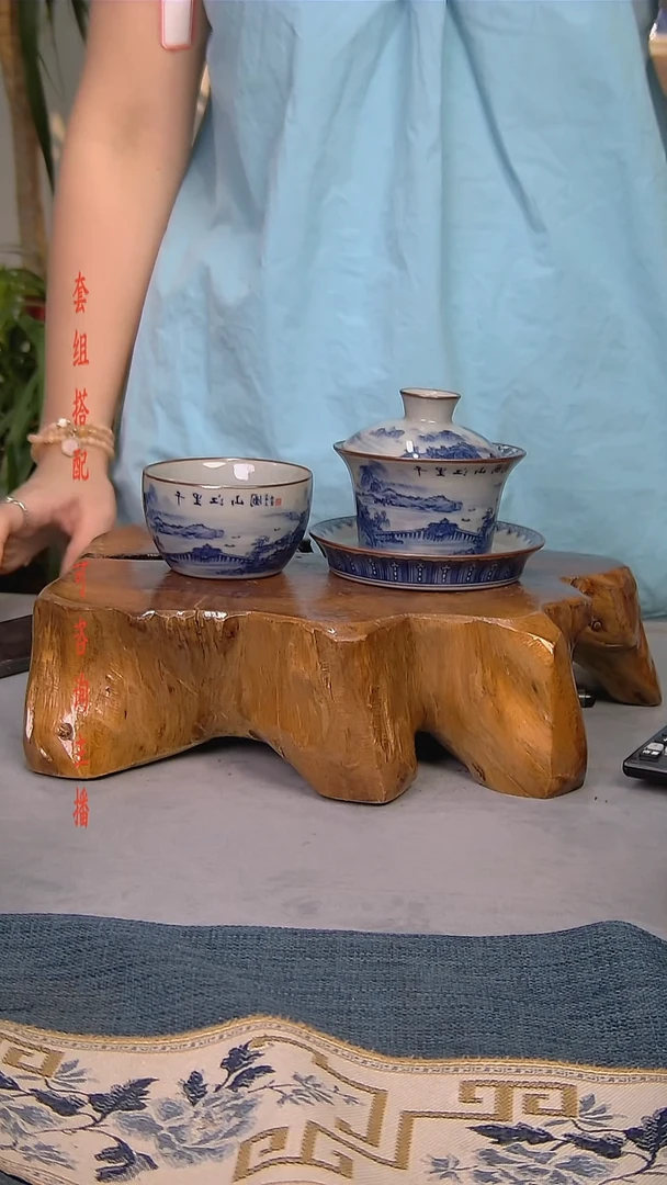 简装家用款2件套 老陶泥开片纹陶瓷茶具