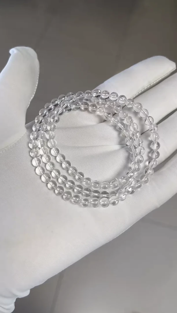 水晶手串未镶嵌白水晶多圈手串