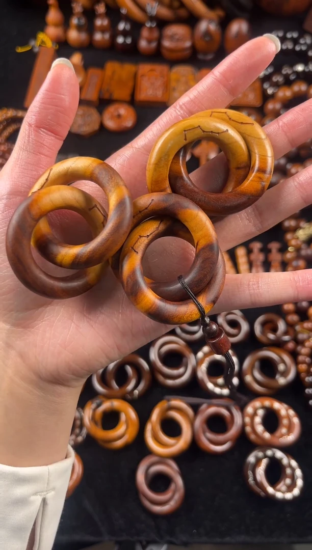 枣木雷击桃木六七星乾坤圈2.5