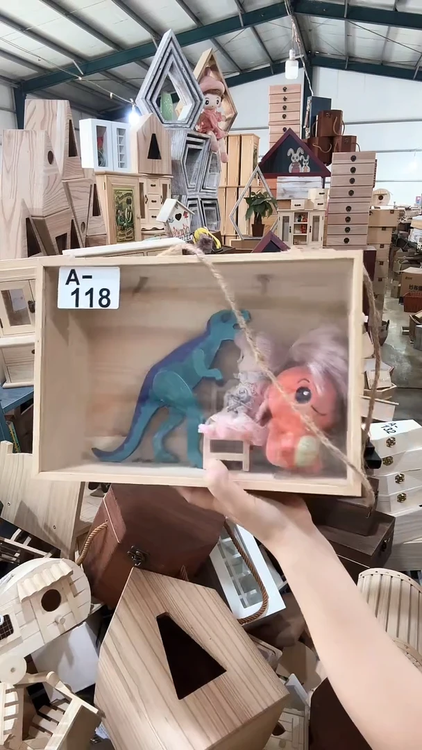 盖子款木质收纳盒A118