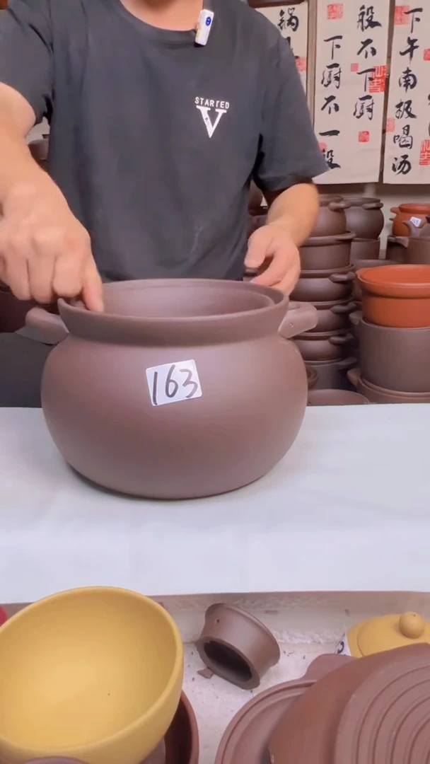 宜兴紫砂5升大肚煲紫泥 163