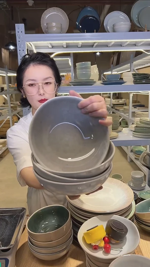 瓷283外贸尾货高温釉下彩陶瓷餐具默认微瑕