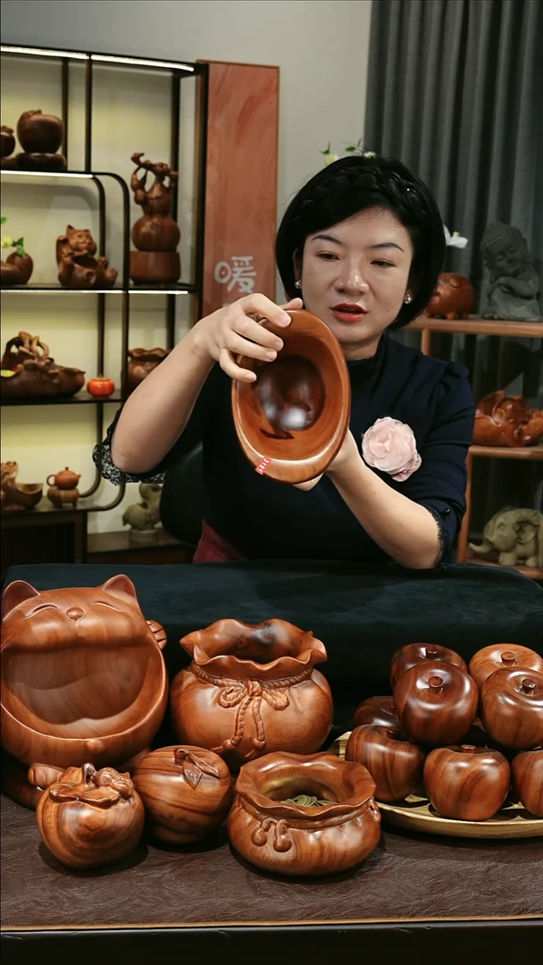 木MB011-1聚宝盆收纳摆件微瑕福利3181