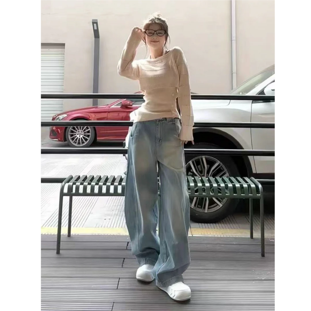 入秋穿搭一整套网红时尚炸街洋气女装秋季爆款2025新款牛仔裤套装