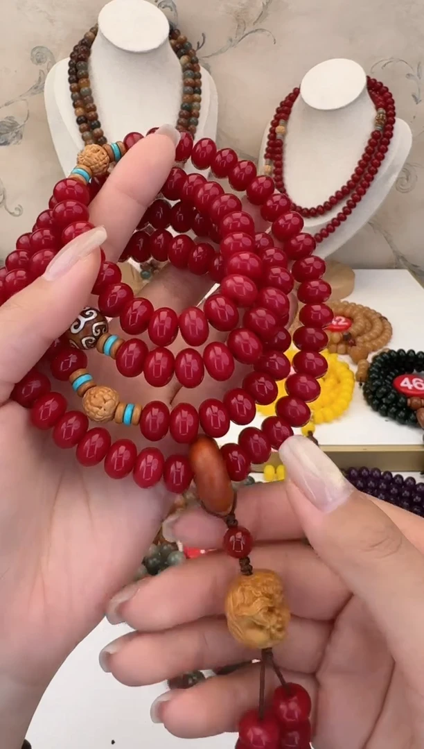 【闪购商品】菩提根/象牙果手串红色108颗菩提