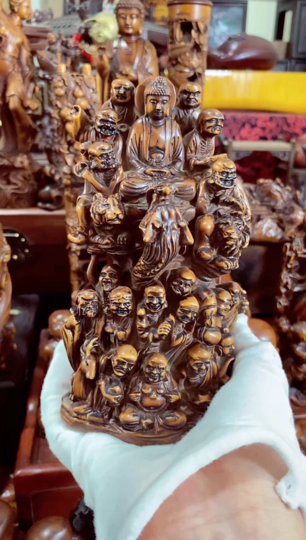 小叶黄杨摆件十八罗汉