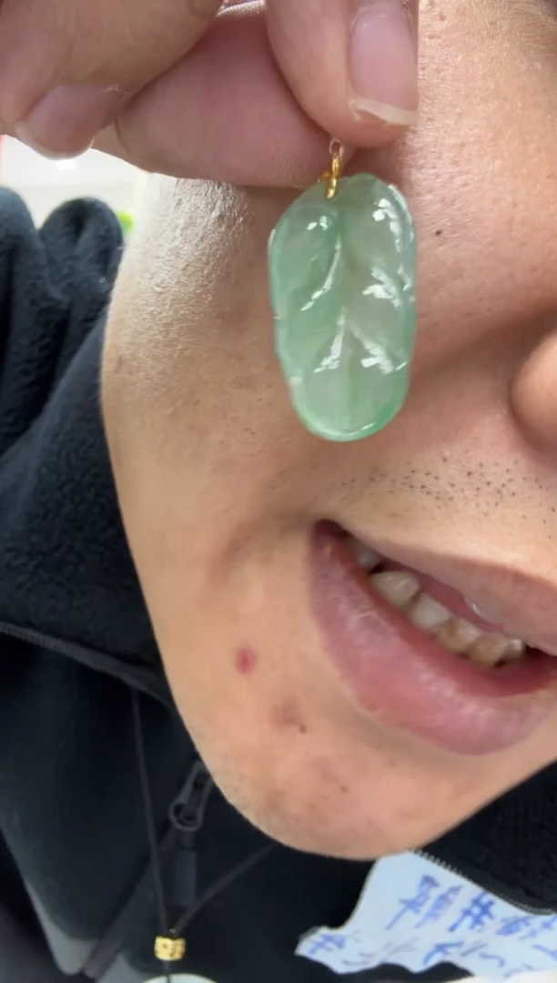 【闪购商品】翡翠颈饰18K金镶嵌天然翡翠A货孤品一件