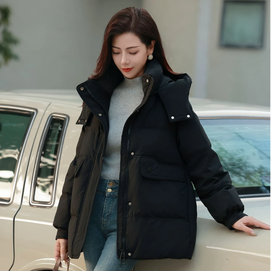 2024年冬季女新款保暖羽绒服石墨烯蓄热内胆时尚百搭休闲短款外套