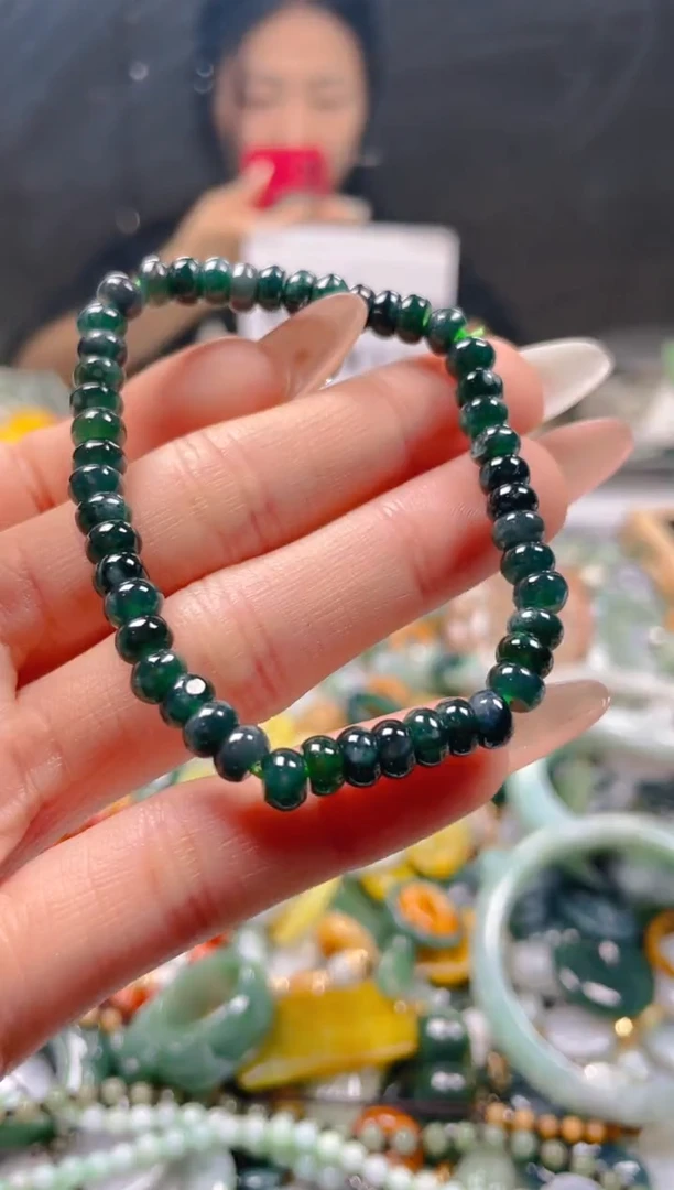 【闪购商品】翡翠颈饰未镶嵌5-6MM/U/翡翠A货一图一物