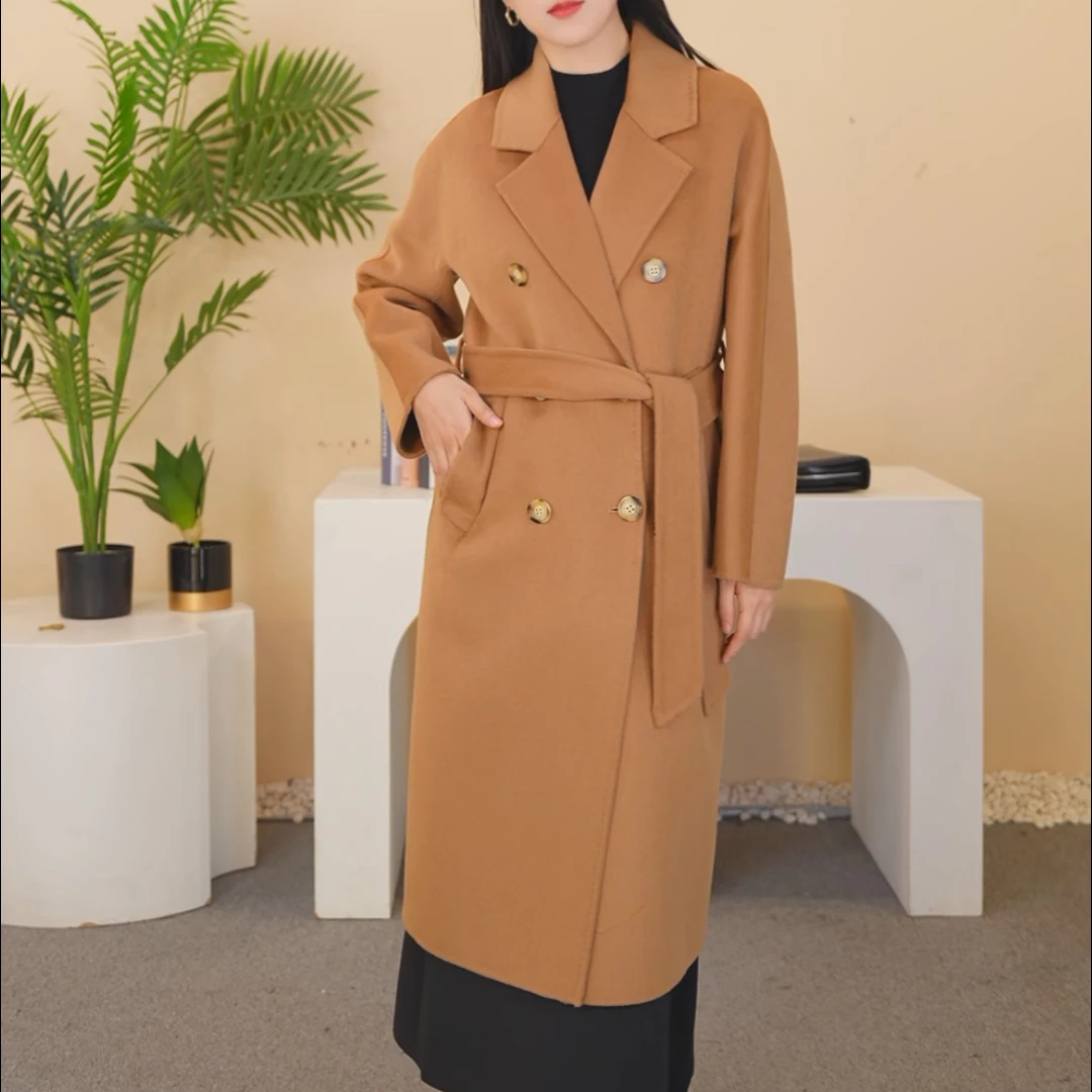 PARKVIEW/百芙川羊毛大衣气质时尚百搭女士羊绒毛呢设计师WK133-1